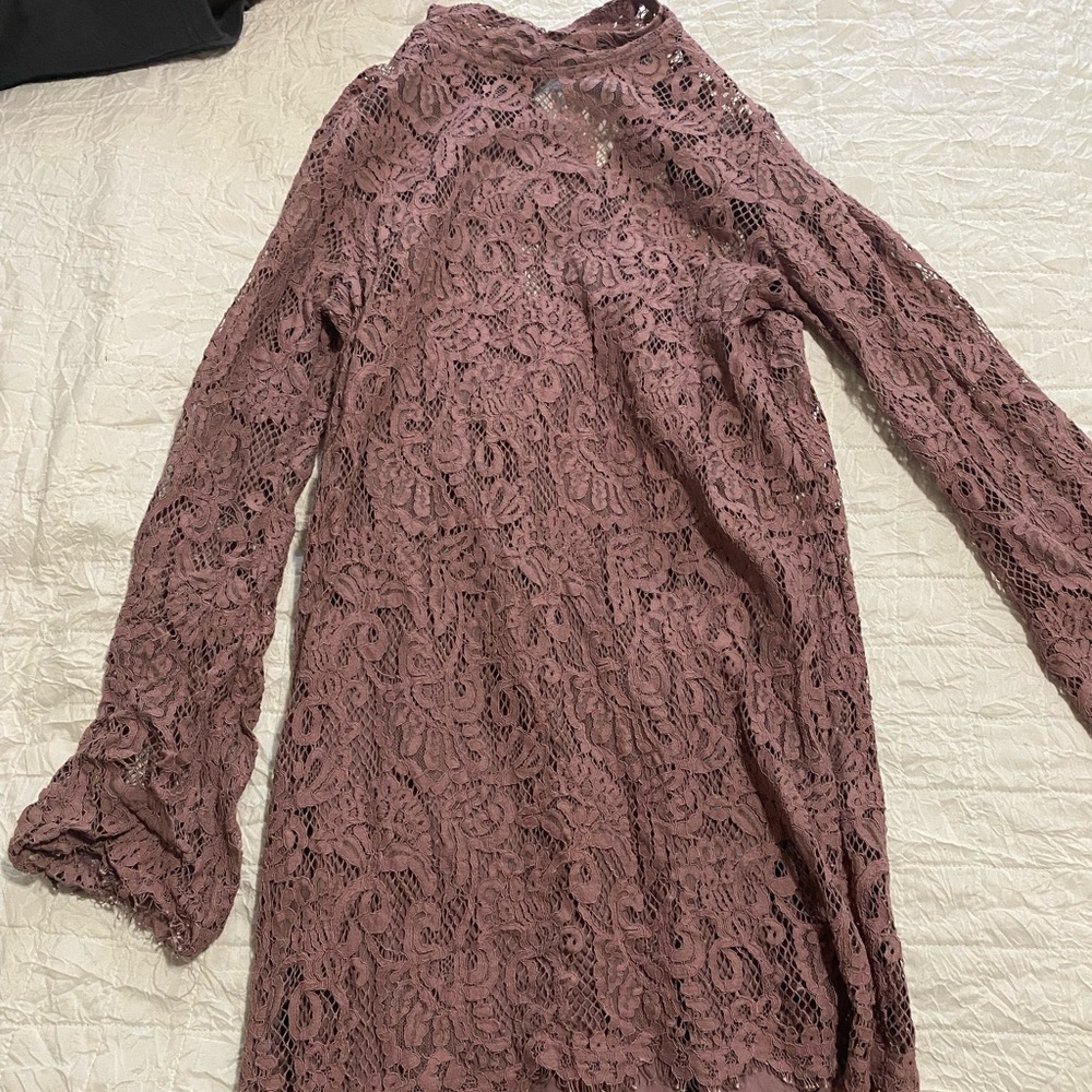 Mauve lace dress